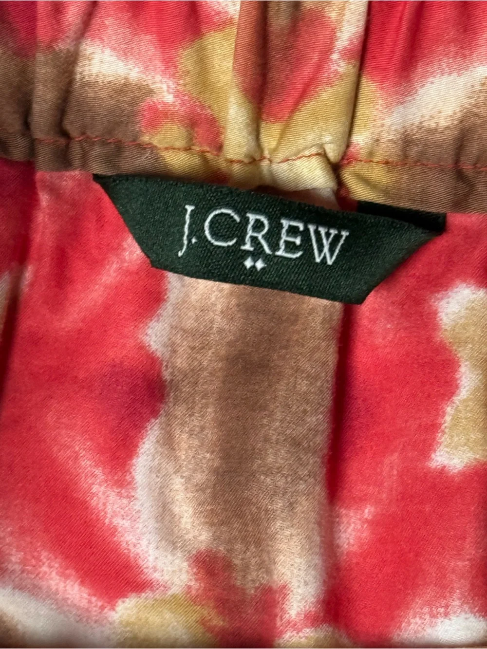 J Crew Size 2 lkat print Pull on mini Skirt with pockets.  100% cotton fabric